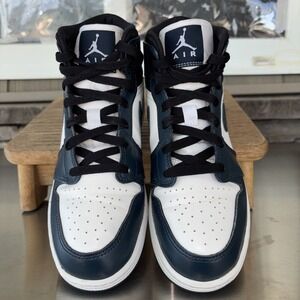 Nike Air Jordan 1 Mid Armory Navy GS Youth 6.5 Retro Sneakers Shoes 554725-411